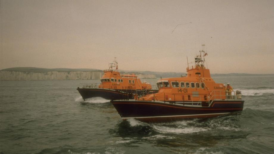 The Severn class prototype, Peter and Marion Fulton 17-01, with the Trent class prototype, Earl and Countess Mountbatten of Burma 14-01