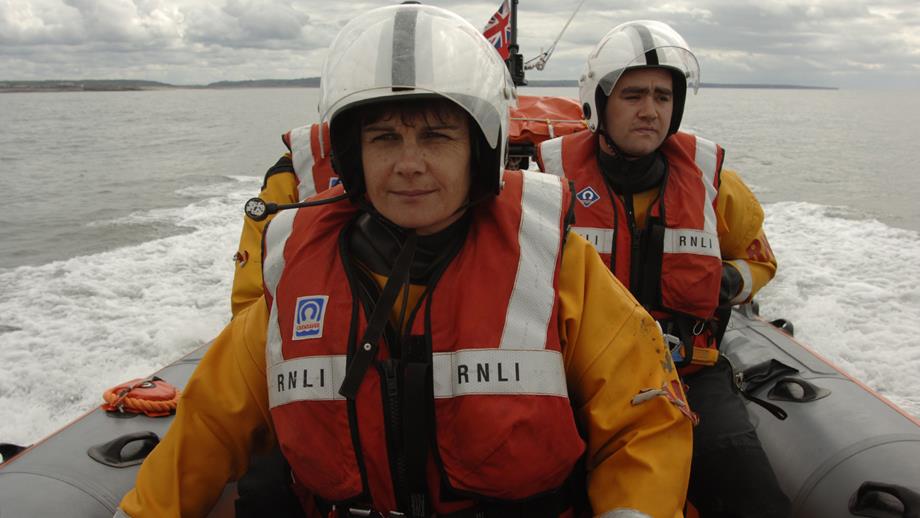 Helmsman Aileen Jones in 2005 was the first female crew member to receive an RNLI award.
