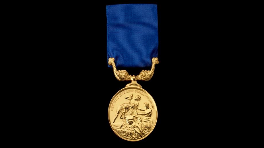 First Gold Medal for Gallentry