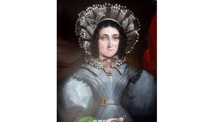 Oil painting of Grace Darling by unknown artist.  Attributed to Catherine Sharpe circa. 1838.