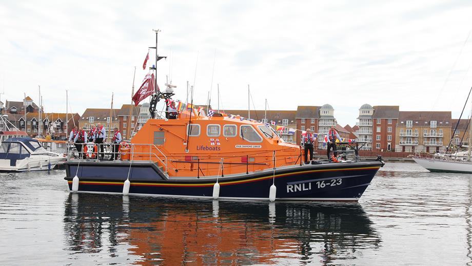 Eastbourne Lifeboat Station’s Tamar class lifeboat Diamond Jubilee