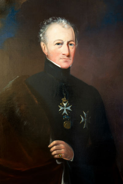 Painting of Sir William Hillary, founder of the RNLI from the mid 19th century. Oil on canvas. Artist unknown.