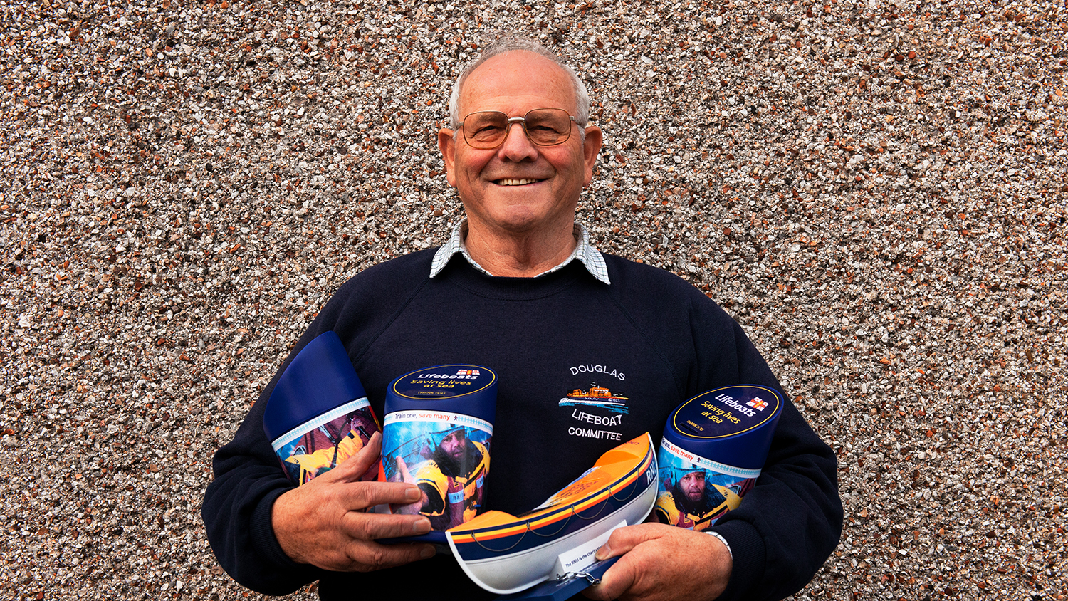 Maxwell Callister, fundraising volunteer, with some of the tools of the trade