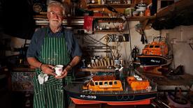 Model Maker Dave Turner whose model lifeboats have pride of place at St Helier Lifeboat Station