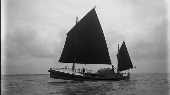 Black and white image of H.F bailey lifeboat on service