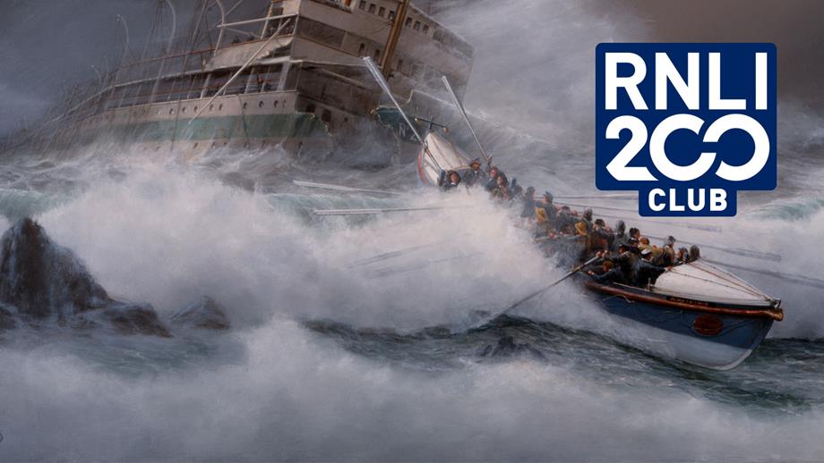 Oil painting of the 1914 Rohilla Rescue off Whitby
