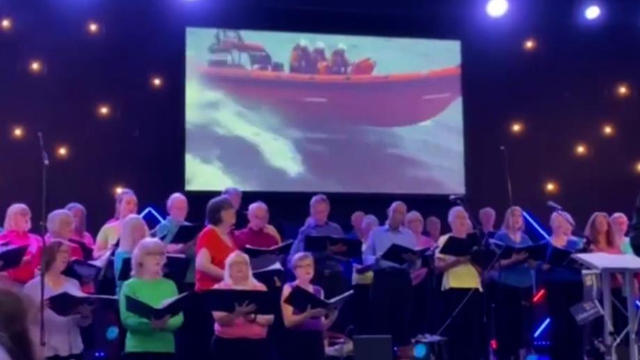 Milton Keynes Community Choir at their RNLI Sing to Save Lives concert in 2024