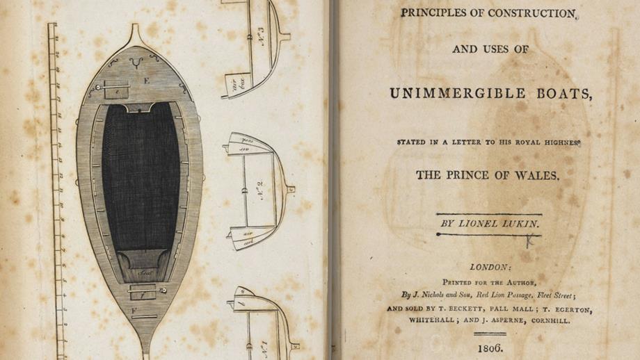 Lionel Lukin's patent for the world's first unsinkable boat
