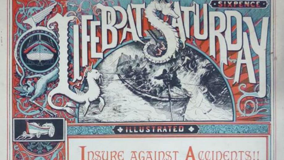 A programme from an 1893 edition of Lifeboat Saturday Illustrated – a publication sold as part of Lifeboat Saturdays
