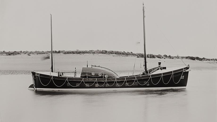Restored Liverpool class lifeboat Lucy Lavers, wet plate image by Jack Lowe