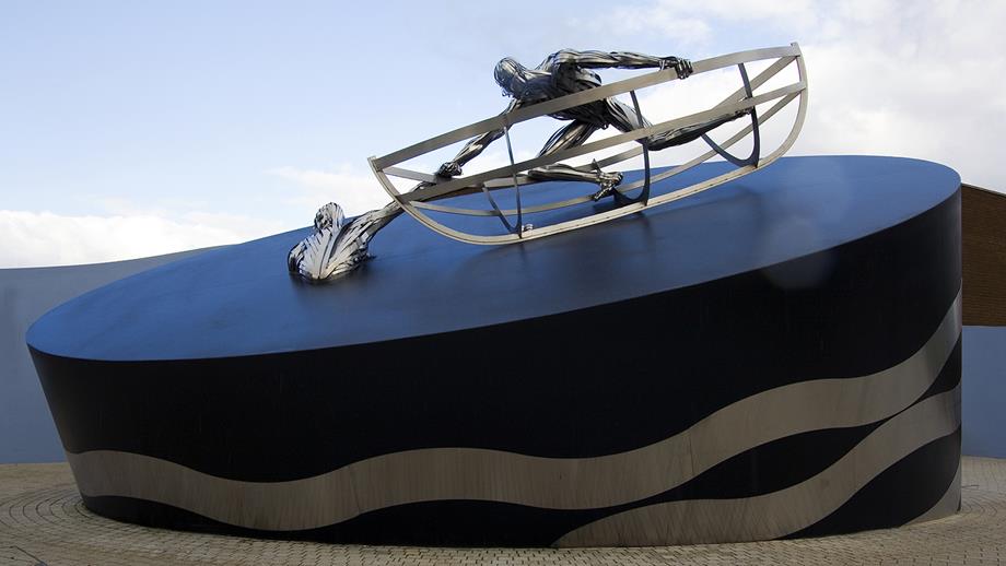 RNLI memorial sculpture in Poole, Dorset.