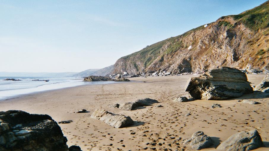 Tregonhawke Beach in Cornwall is an RNLI lifeguarded beach.