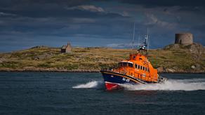 Dun Laoghaire RNLI’s Trent class lifeboat, Anna Livia 14-05, at sea