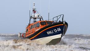 Edmund Hawthorn Micklewood, Shannon class lifeboat at RNLI Hoylake Lifeboat Station on exercise