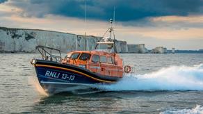 Swanage Lifeboat Station's Shannon out at sea