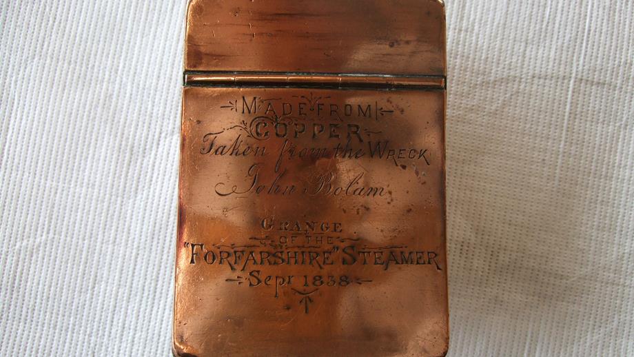 Copper from SS Forfarshire