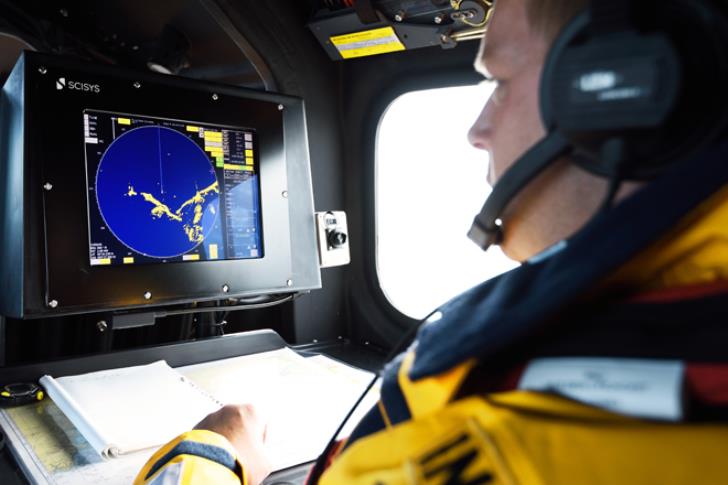 Radar screen onboard the Exmouth Shannon