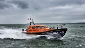 The Shannon class lifeboat Brianne Aldington, with Coxswain James Mullen in command, provided shelter for the Atlantic 85  