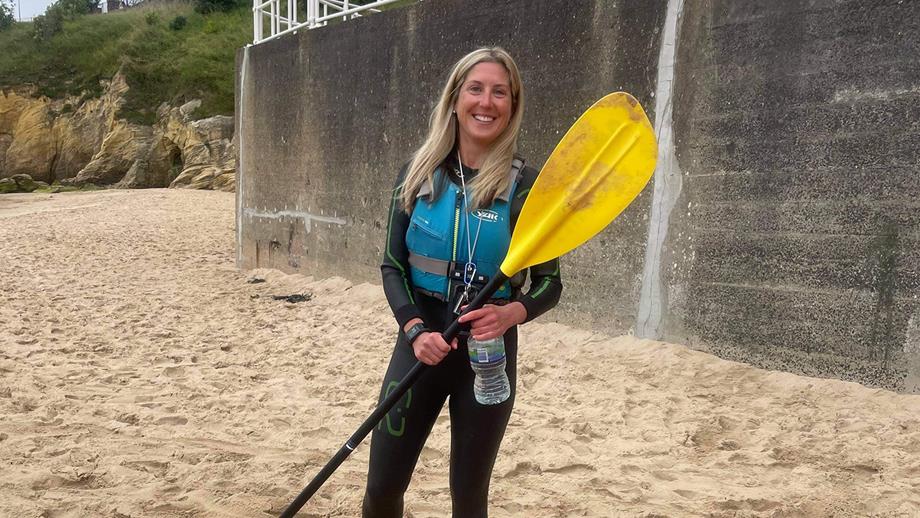 Christine Burns, who was rescued by Cullercoats RNLI
