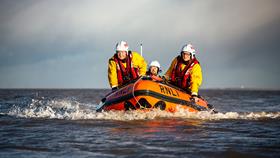 Cleethorpes RNLI onboard their D class inshore lifeboat, James Burgess II.