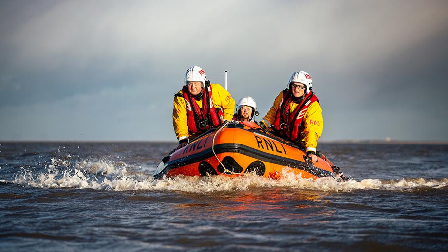 Cleethorpes RNLI onboard their D class inshore lifeboat, James Burgess II.