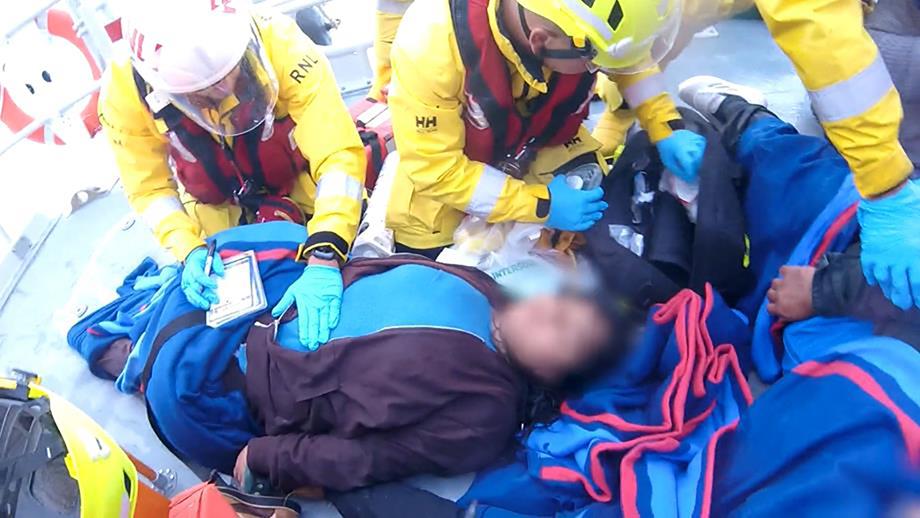 Dover RNLI volunteer crew deliver casualty care