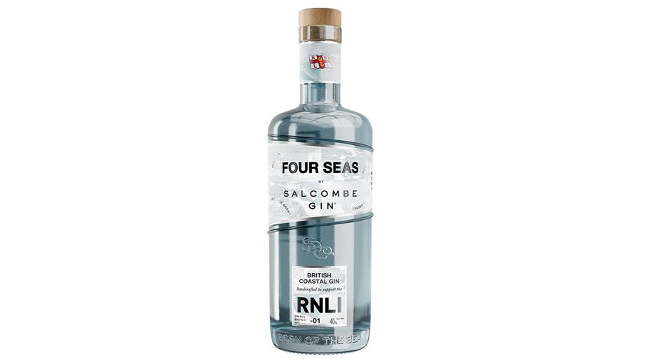 Bottle of Four Seas Salcombe gin, priced £39.50.