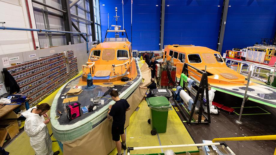 Two lifeboats are being fitted out in the All-weather Lifeboat Centre