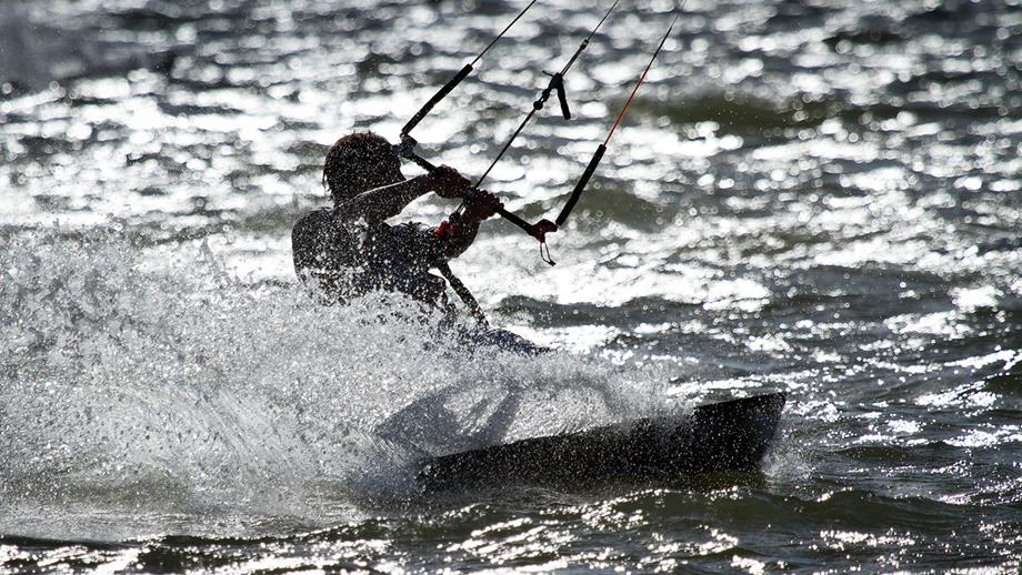 Kitesurfer in Poole Harbour