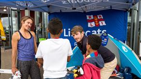 A face-to-face team member sharing safety advice and fundraising in Cornwall.