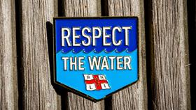 Respect the Water pin badge
