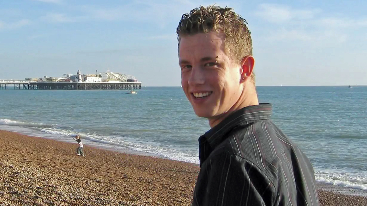 James on Brighton Beach in East Sussex