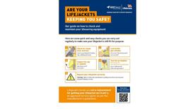 Front page of guide - are your lifejackets keeping you safe?