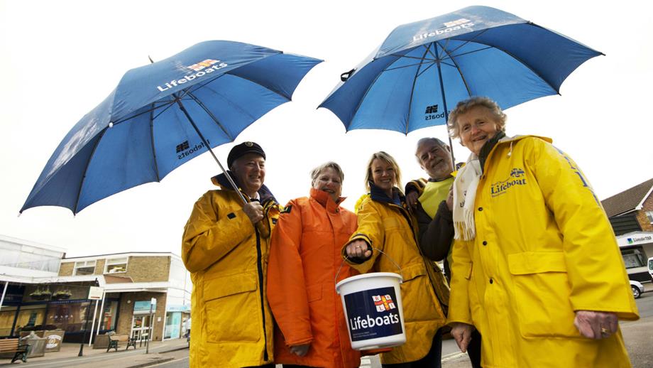 Come rain or shine, RNLI fundraising volunteers always have a smile on their face!