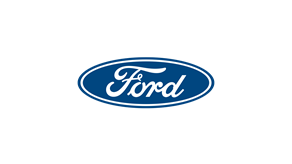 Ford trademark featuring an oval blue badge with the word Ford in white letters