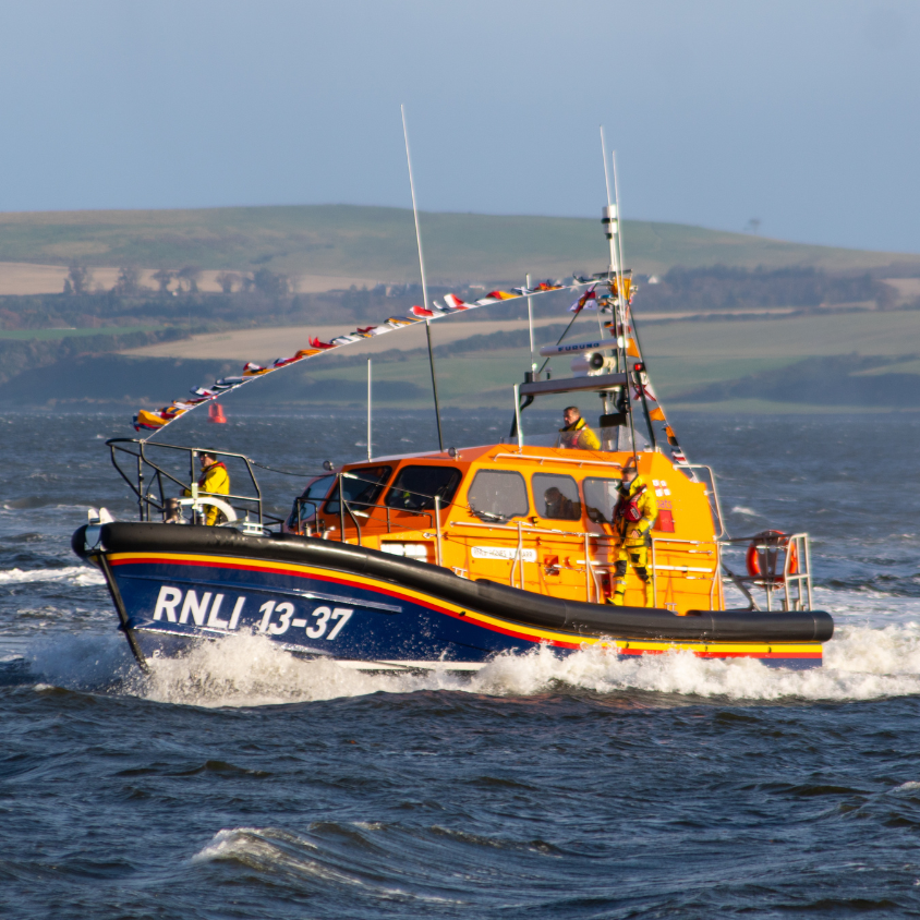 Invergordan lifeboat out on the water