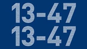 The Anstruther lifeboat decal with names making up the numbers 13-47.