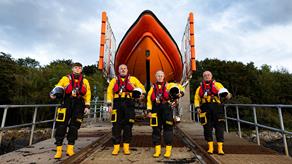 Kirkcudbright crew stood on station slipway
