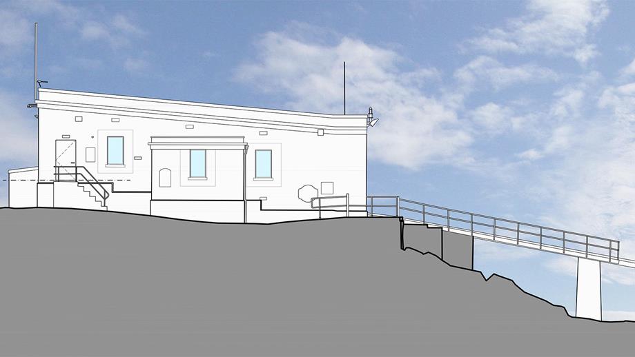 Architectural drawings of the proposed Kirkcudbright Lifeboat Station.