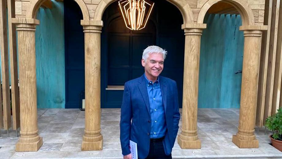 Phillip Schofield in our garden at the RHS Chelsea Flower Show