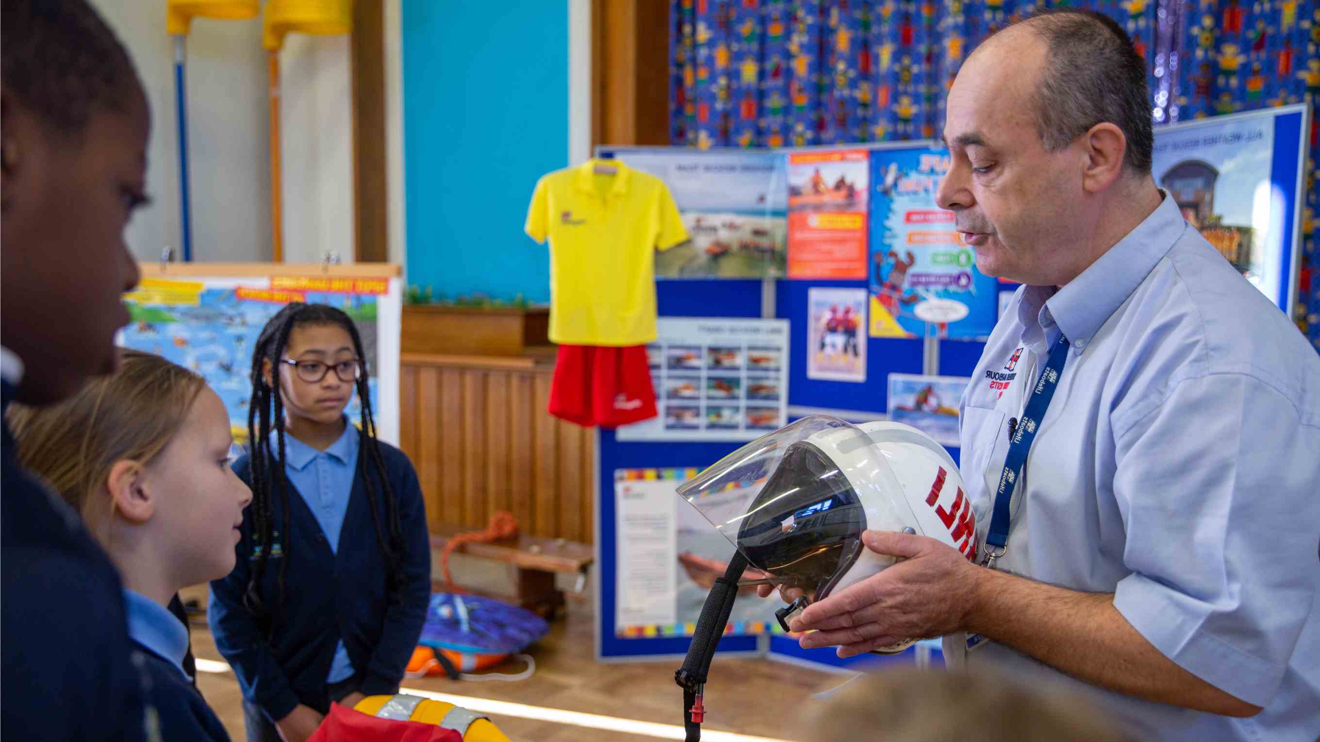 RNLI water safety volunteers visit schools to teach children skills that could save their lives