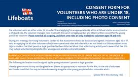 consent form for under 18s