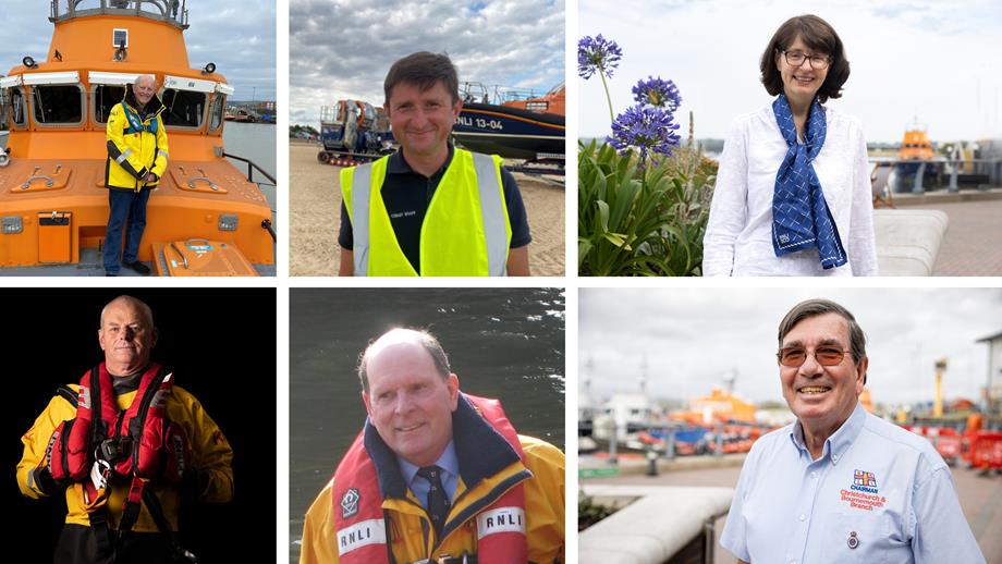 Montage of six RNLI people