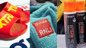 Montage showing products from RNLI partners XTRATUF, dryrobe and Grangers