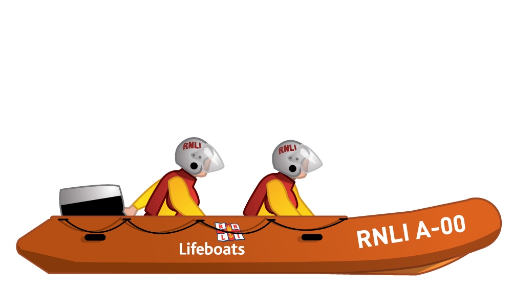 Illustration of the RNLI inshore rescue boat