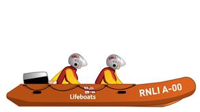 Illustration of the RNLI inshore rescue boat