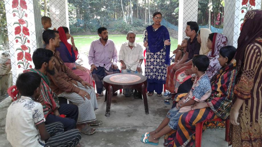 Rehana Parvin Ani and Kuku Moni are caregivers at their local creches who have just been promoted to supervisors. 