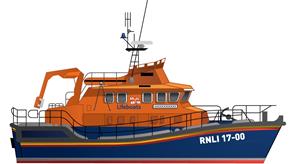 Illustration of the RNLI Severn class all-weather lifeboat