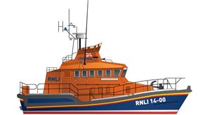 Illustration of the RNLI Trent class all-weather lifeboat