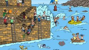 RNLI Spot the dangers at sea poster